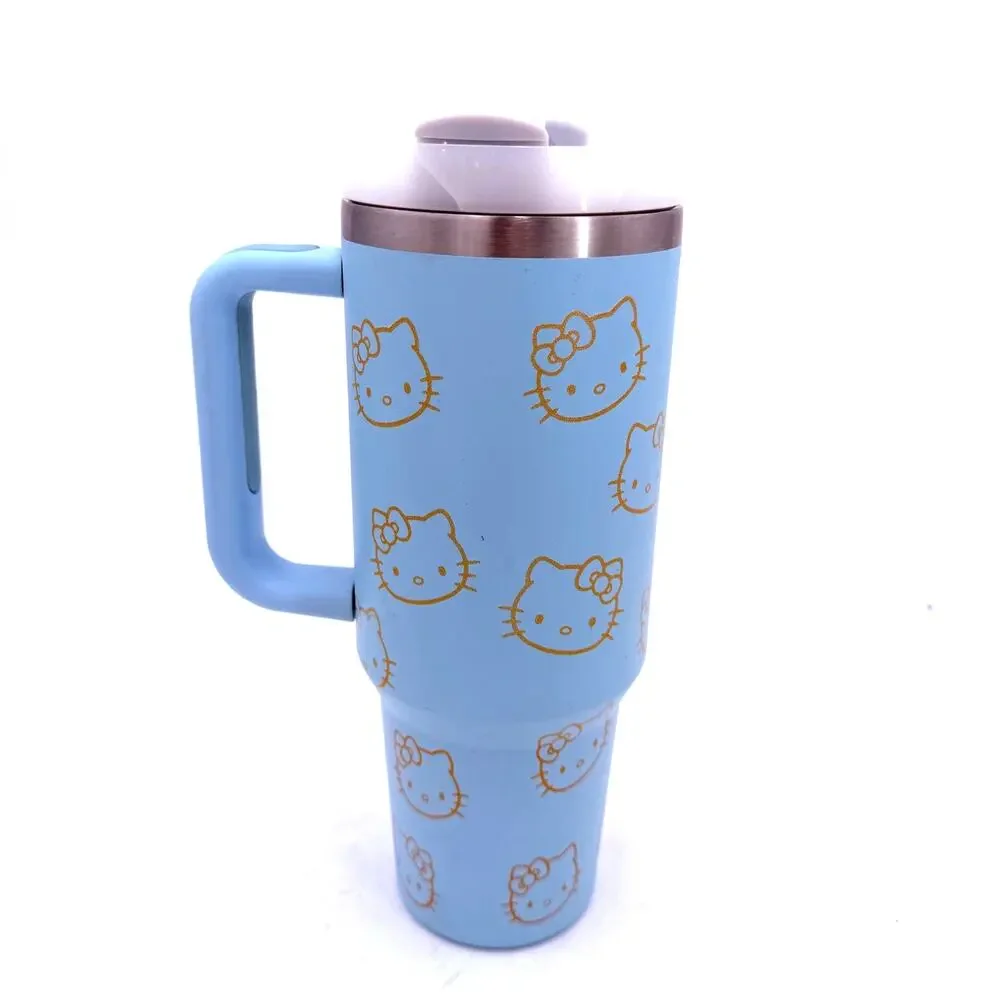 Stanley Hello Kitty Blue & Gold Logo 40 OZ Tumbler - Picture 5 of 8